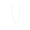 Image 1 : NECKLACE:  [1] 18 karat white gold chain  necklace with 28 bezel set round diamonds, approx. 2.52 ca