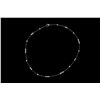 Image 3 : NECKLACE:  [1] 18 karat white gold chain  necklace with 28 bezel set round diamonds, approx. 2.52 ca