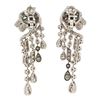 Image 2 : EARRINGS:  [1 pair] Platinum Cartier Panthere earrings set with 310 round diamonds, approx. 5.63 car