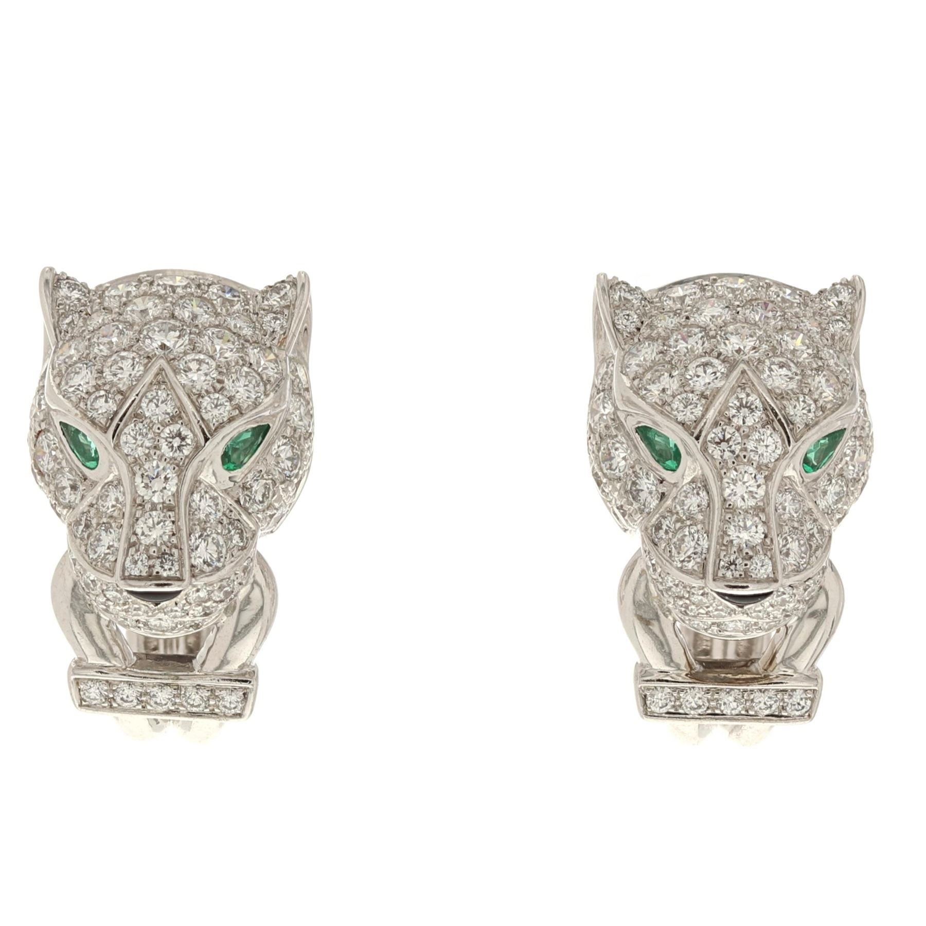 Cartier earrings panther Clearance