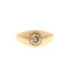 Image 1 : RING: [1] 14kt yellow diamond ring set with (1) bezel set old European cut round diamond approximate