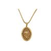 Image 1 : NECKLACE: [1] 10KYG Franco chain necklace with a 14KYG clasp, 45"s; and [1]  10KYG pendant with rhod