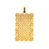 Image 2 : PENDANT: [1] 14KYG  rectangular shape pendant, pave set with total of 493 diamonds, 7.50 cts. TWA., 