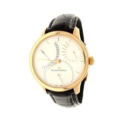 WATCH: [1] 18kr Maurice Lacroix Masterpiece Calendrier Retrograde watch, 43mm case, white dial with 