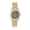 Image 1 : WATCH: [1] Man's S/Steel & 18KYG Rolex Oyster Perpetual DateJust II watch, slate dial, roman numeral