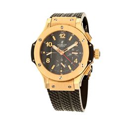 WATCH: [1] Man's 18KRG Titanium Hublot Big Bang Date watch, black dial, Arabic numbers, 3 sub dials,