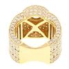 Image 2 : RING: [1] 14 karat yellow gold ring set with 253 round diamonds, approx. 6.33 carats total weight, G