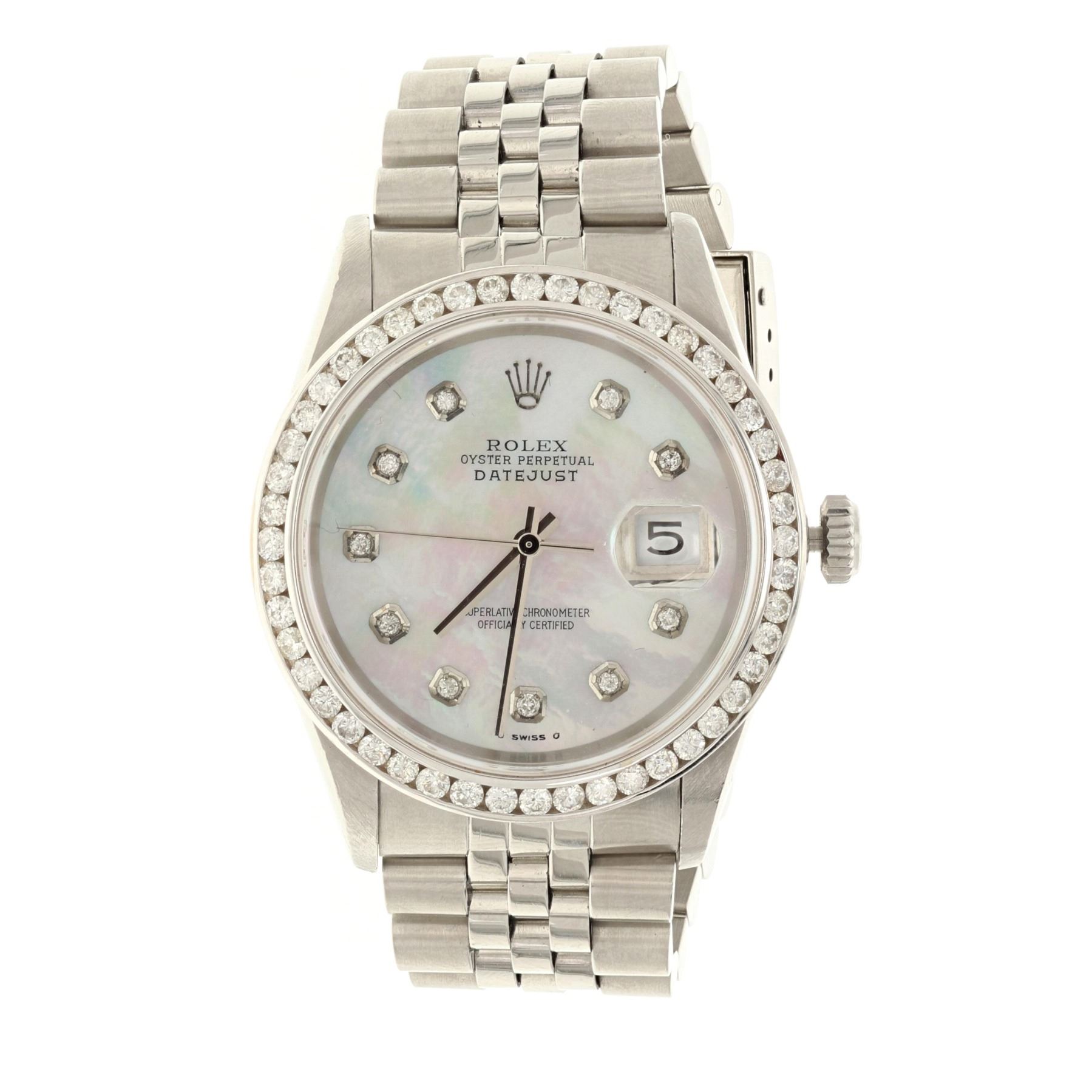 ROLEX St.steel Rolex Oyster Perpetual DateJust watch; 36mm case