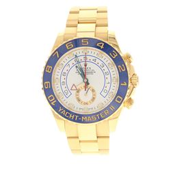 WATCH: [1] 18kt yellow gold Men's Rolex Oyster Perpetual Yacht-Master II Chronograph wristwatch; Blu