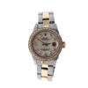 Image 1 : WATCH: [1] Lady's 18KYG and S/Steel Rolex Oyster Perpetual DateJust watch, MOP dial, non Rolex diamo