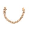 Image 2 : BRACELET: [1] 10KRG Cuban link bracelet, hidden clasp, 8 inch, 11.8mm width, 484 rbc diamonds,     7