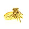 Image 2 : RING: 18ky stamped dragon ring, size 8, (2) rd ruby, 2.0mm =est. 0.10cttw, Good/6-6 red/SI1; 53.9 gr