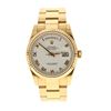 Image 1 : ROLEX: 18k yellow gold Rolex DayDate President; 36mm case, white dial with roman numerals, fluted be