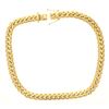 Image 1 : CHAIN: [1] 18ky stamped Cuban link chain; 24 inches long, 16.15mm wide, box clasp w/ 2 safety clasps