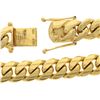 Image 2 : CHAIN: [1] 18ky stamped Cuban link chain; 24 inches long, 16.15mm wide, box clasp w/ 2 safety clasps