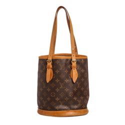 Louis Vuitton Monogram Canvas Leather Petit Bucket Bag