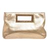 Image 1 : Michael Kors Pale Gold Leather Berkley Clutch Handbag