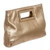 Image 3 : Michael Kors Pale Gold Leather Berkley Clutch Handbag