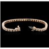 Image 3 : 14KT Rose Gold 4.65 ctw Diamond Tennis Bracelet