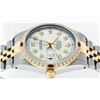 Image 9 : Rolex Mens 2 Tone 14K Silver Diamond & Ruby Datejust Wristwatch