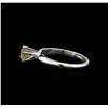 Image 3 : 14KT White Gold 0.70 ctw Round Cut Fancy Brown Diamond Solitaire Ring