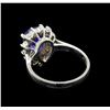 Image 3 : 2.28 ctw Tanzanite and Diamond Ring - 14KT White Gold