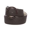 Image 1 : Bvlgari Black Gray Coated Canvas Leather Belt