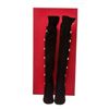 Image 2 : Valentino Black Suede Rockstud Over-The-Knee Boots Heels Shoes 39