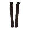 Image 3 : Valentino Black Suede Rockstud Over-The-Knee Boots Heels Shoes 39
