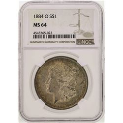 1884-O $1 Morgan Silver Dollar Coin NGC MS64