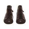 Image 4 : Burberry Black Leather Lace Front Studded High Top Sneakers 35