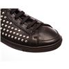 Image 8 : Burberry Black Leather Lace Front Studded High Top Sneakers 35