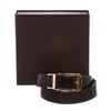 Image 2 : Dunhill Black Leather Gold Buckle Belt