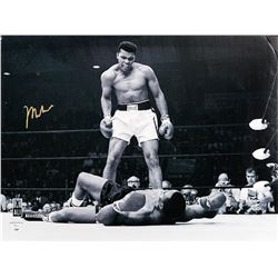 Muhammad Ali Standing Over Joe Frazier II - Black and White Print
