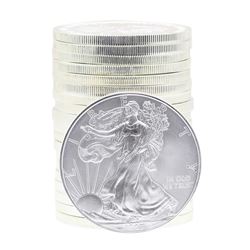 Roll of (20) 2008 $1 American Silver Eagle Brilliant Uncirculated Coins