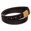 Image 2 : Dunhill Black Leather Gold Buckle Belt