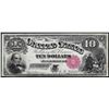Image 1 : 1880 $10 Jackass Legal Tender Note