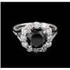 Image 2 : 4.25 ctw Black Diamond Ring - 14KT White Gold