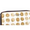 Image 6 : Coach White Beige Blue Canvas Leather Polka Dot Zipper Wallet