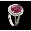 Image 4 : 2.52 ctw Ruby And Diamond Ring - 14KT White Gold