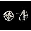 Image 2 : 0.47 ctw Diamond Earrings - 14KT White Gold