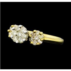 0.90 ctw Diamond Ring - 14KT Yellow And White Gold