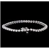 Image 2 : 2.80 ctw Diamond Tennis Bracelet - 14KT White Gold