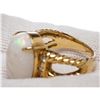 Image 6 : Opal and Diamond 18k Gold Twist Ring