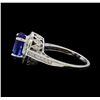 Image 3 : 2.94 ctw Tanzanite and Diamond Ring - 14KT White Gold