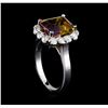 Image 4 : 3.50 ctw Ametrine and Diamond Ring - 14KT White Gold