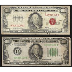 1934A $100 Federal Reserve & 1966A $100 Legal Tender Notes
