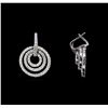 Image 2 : 14KT White Gold 0.85 ctw Diamond Earrings