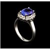 Image 4 : 2.44 ctw Tanzanite and Diamond Ring - 14KT White Gold