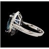 Image 3 : 6.87 ctw Tanzanite and Diamond Ring - 14KT White Gold